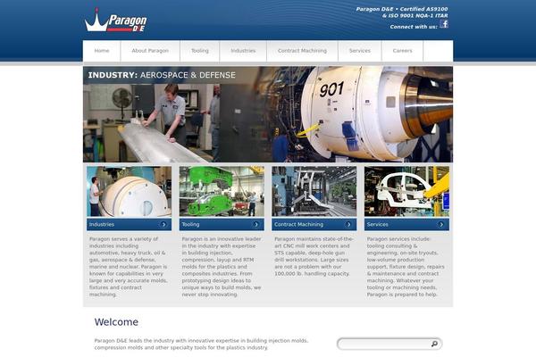 Paragon theme site design template sample