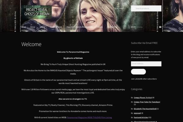 paranormal-magazine.com site used Storefront