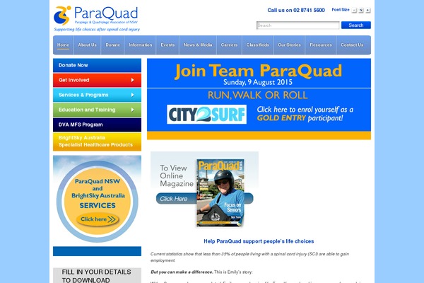 Site using font-resizer plugin