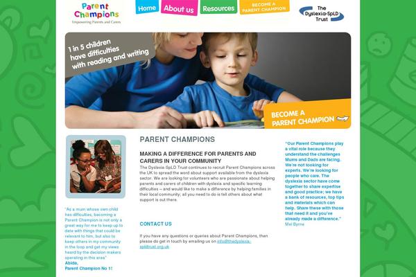 parentchampions.org.uk site used Champions