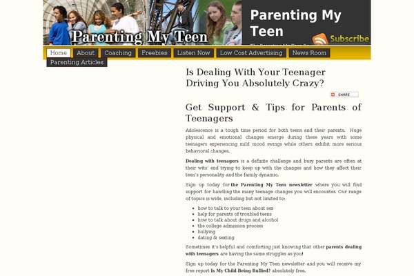 parentingmyteen.com site used Prosumer