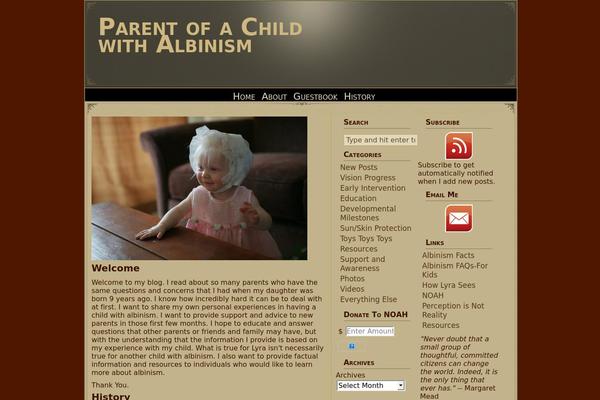 parentofachildwithalbinism.com site used Miscellany