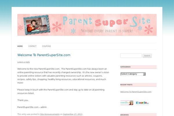 parentsupersite.com site used Wordpressmom