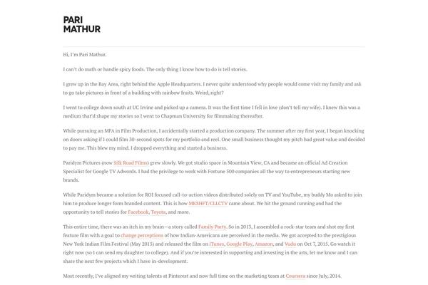 Sparks theme site design template sample