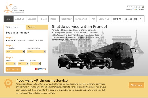 Paris theme site design template sample