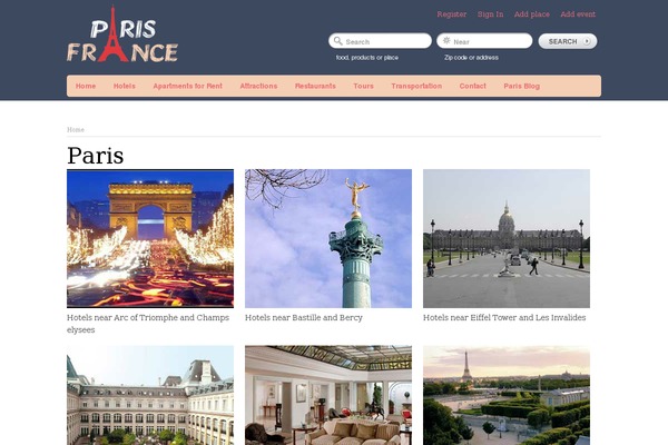 GeoPlaces theme site design template sample