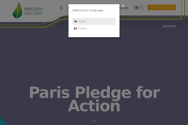 parispledgeforaction.org site used Communique