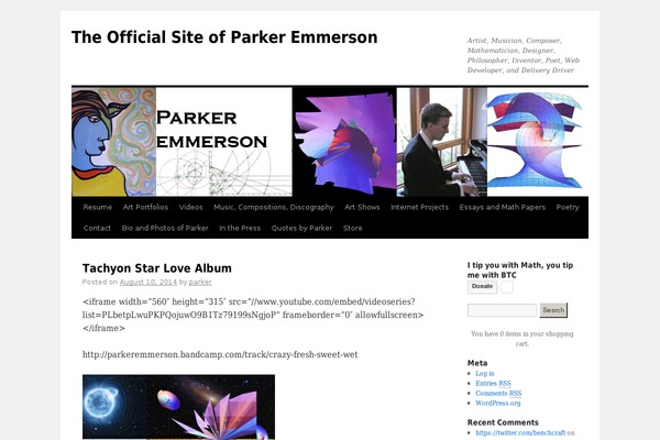 Twenty Ten theme site design template sample