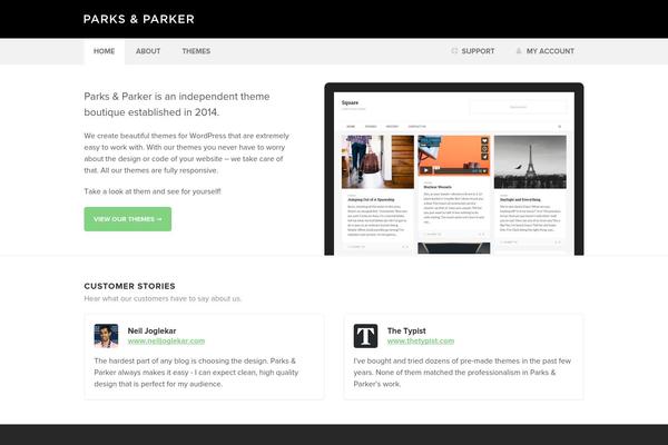 steel theme websites examples