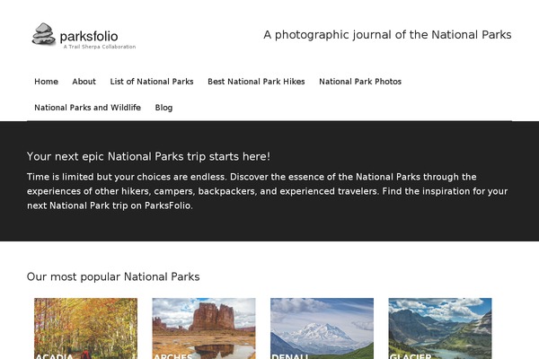 parksfolio.com site used Modern Portfolio