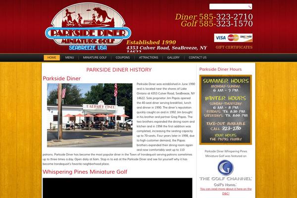 parksidediner.com site used Parksidediner