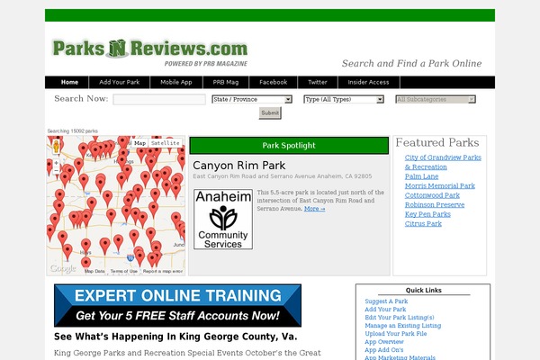 parksnreviews.com site used Pnr