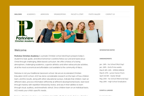 Twenty Twelve theme site design template sample