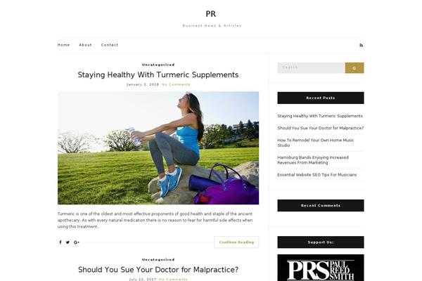Olsen Light theme site design template sample
