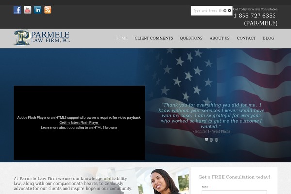 parmelelawfirm.com site used Solar Theme