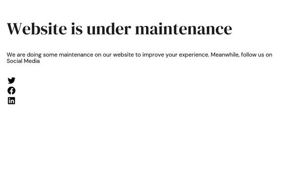 Site using WP Maintenance Mode plugin
