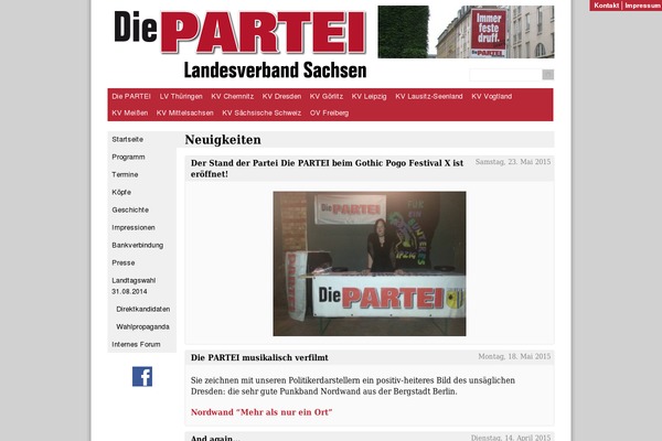 partei-sachsen.de site used Diepartei