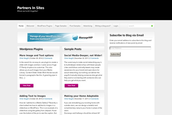 Site using About The Autor plugin
