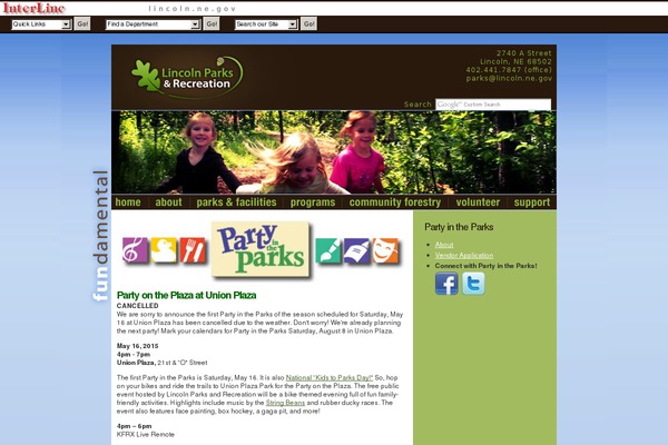 partyintheparks.com site used Tisa
