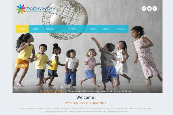 Tesseract theme site design template sample