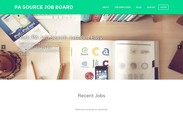 Jobify theme site design template sample