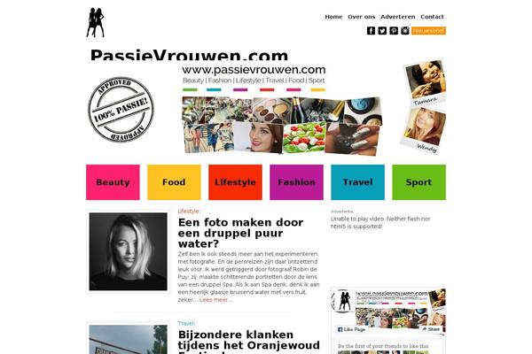 Lifestyle theme site design template sample