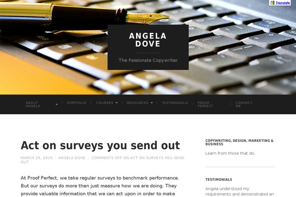 Site using HMS Testimonials plugin