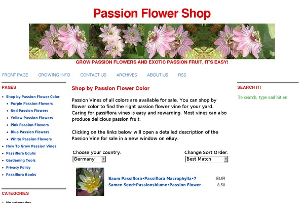 passionflowershop.com site used Cutline1.2-3columnsplit