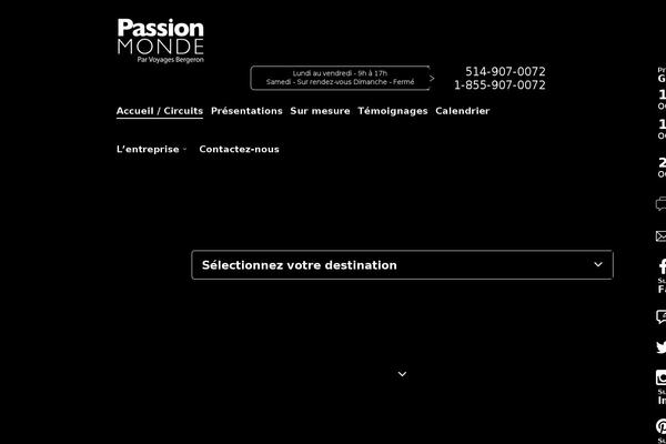 Passion theme site design template sample