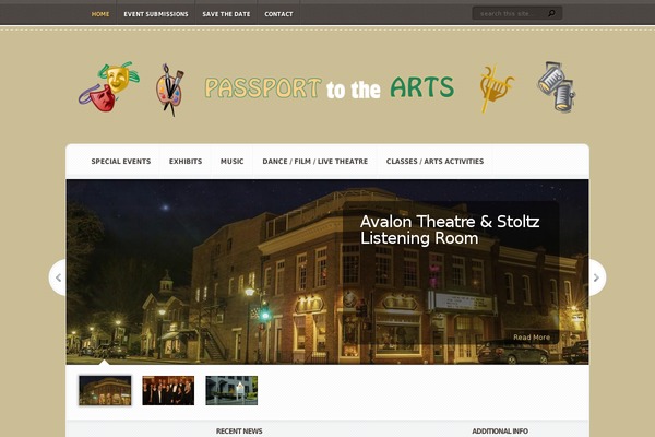 passporttothearts.org site used Aggregate