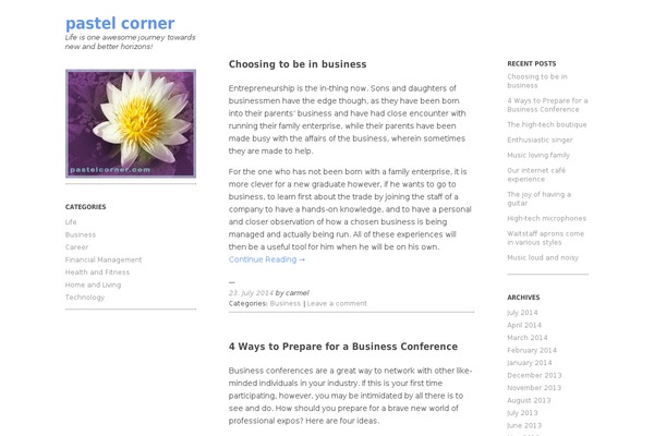 Ari theme site design template sample