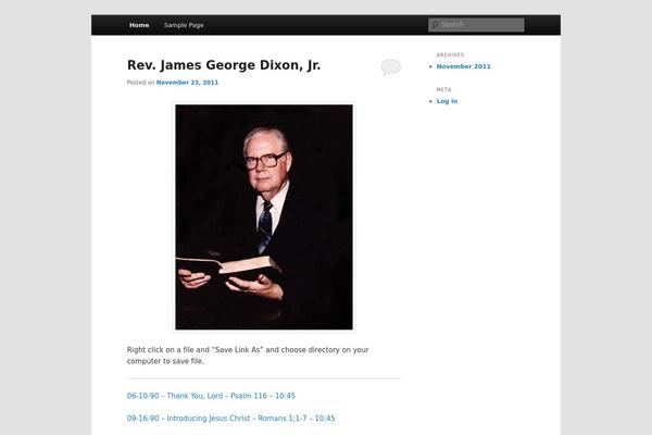 Twenty Eleven theme site design template sample