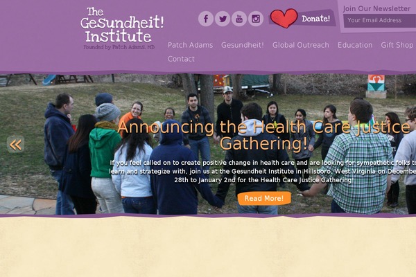 patchadams.org site used Gesundheit