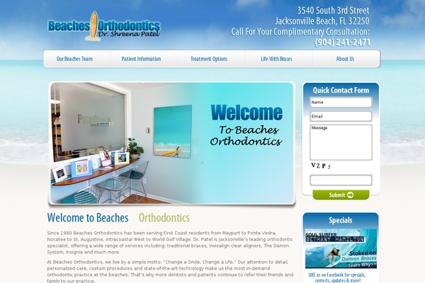 patelbeachesorthodontics.com site used Ortho