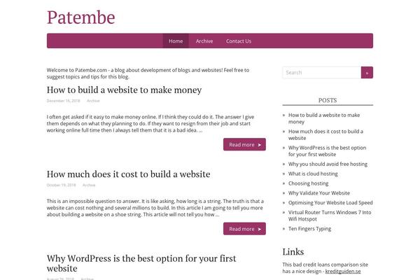 Basic theme site design template sample