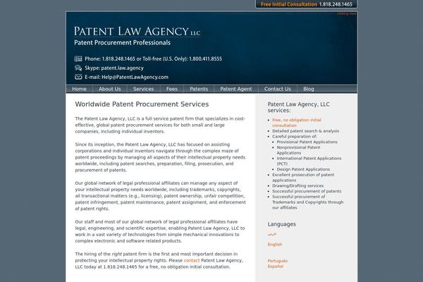 patentlawagency.com site used Thesis