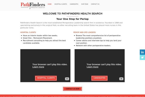 Pathfinder theme site design template sample