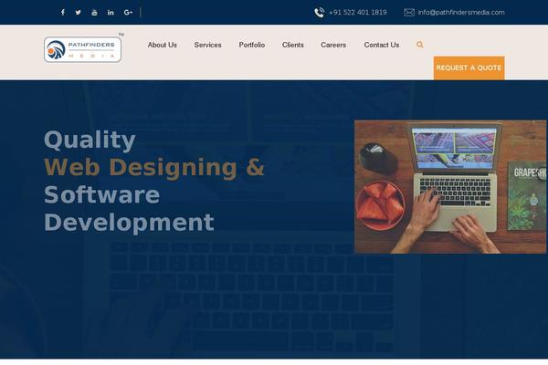 pathfindersmedia.com site used Avada