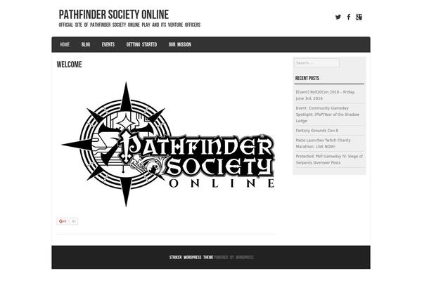 Striker theme site design template sample