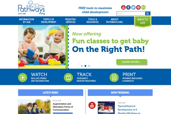 Pathways theme site design template sample