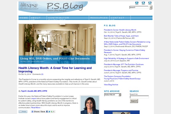 Site using WordPress Content Slide plugin