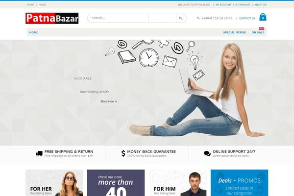 Porto theme site design template sample