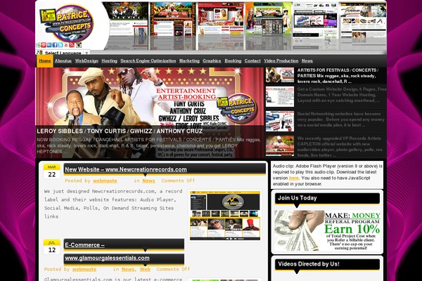 patriceconcepts.com site used Falcon
