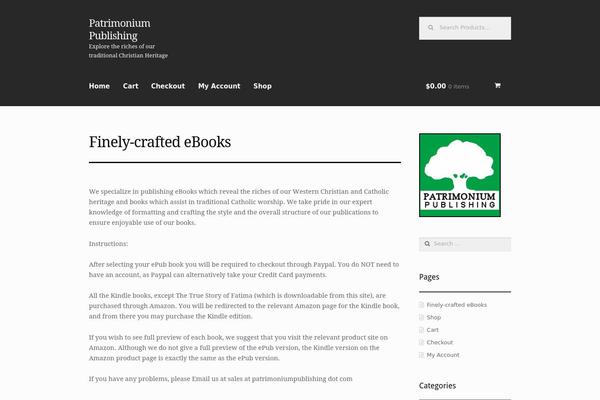 Storefront theme site design template sample