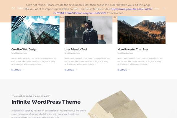 Infinite theme site design template sample