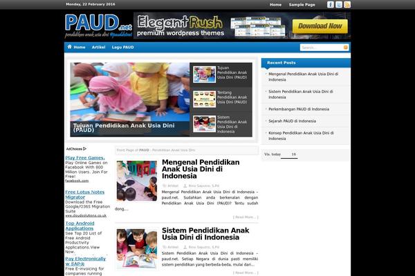 Elegantrush theme site design template sample