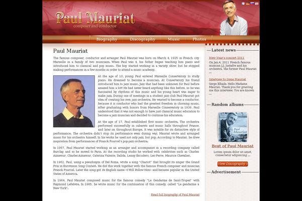 Paul theme site design template sample