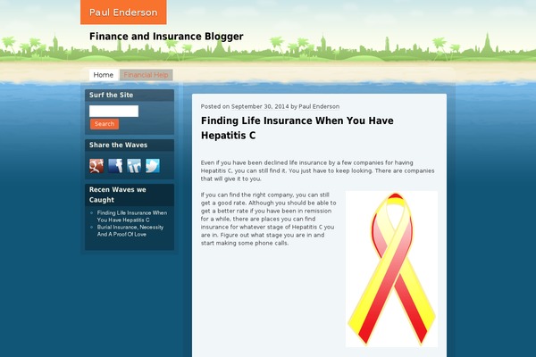 Beach theme site design template sample