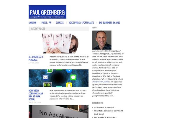 Oxygen Child theme site design template sample