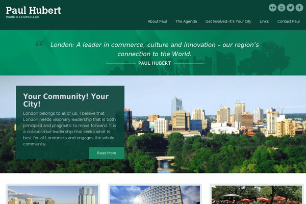 paulhubert.ca site used Political-press-theme